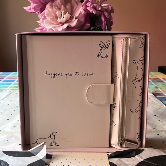 🐶🥳🐶 KATE SPADE DOG PARTY JOURNAL & PEN CASE SET 🐶🥳🐶 NWT 🐶🥳🐶 - Picture 4 of 16